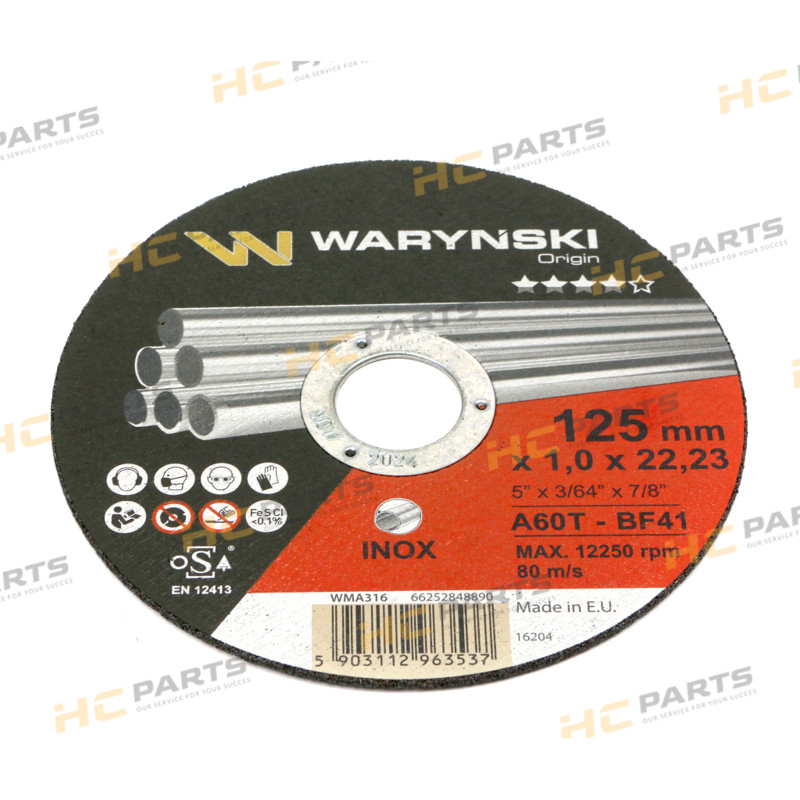 Отрезной диск Inox 125 x 1,0 x 22,23 мм — WARYŃSKI
